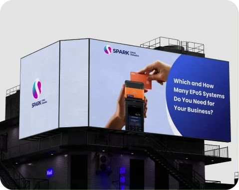 Spark Epos brand campaign displayed on a large outdoor billboard